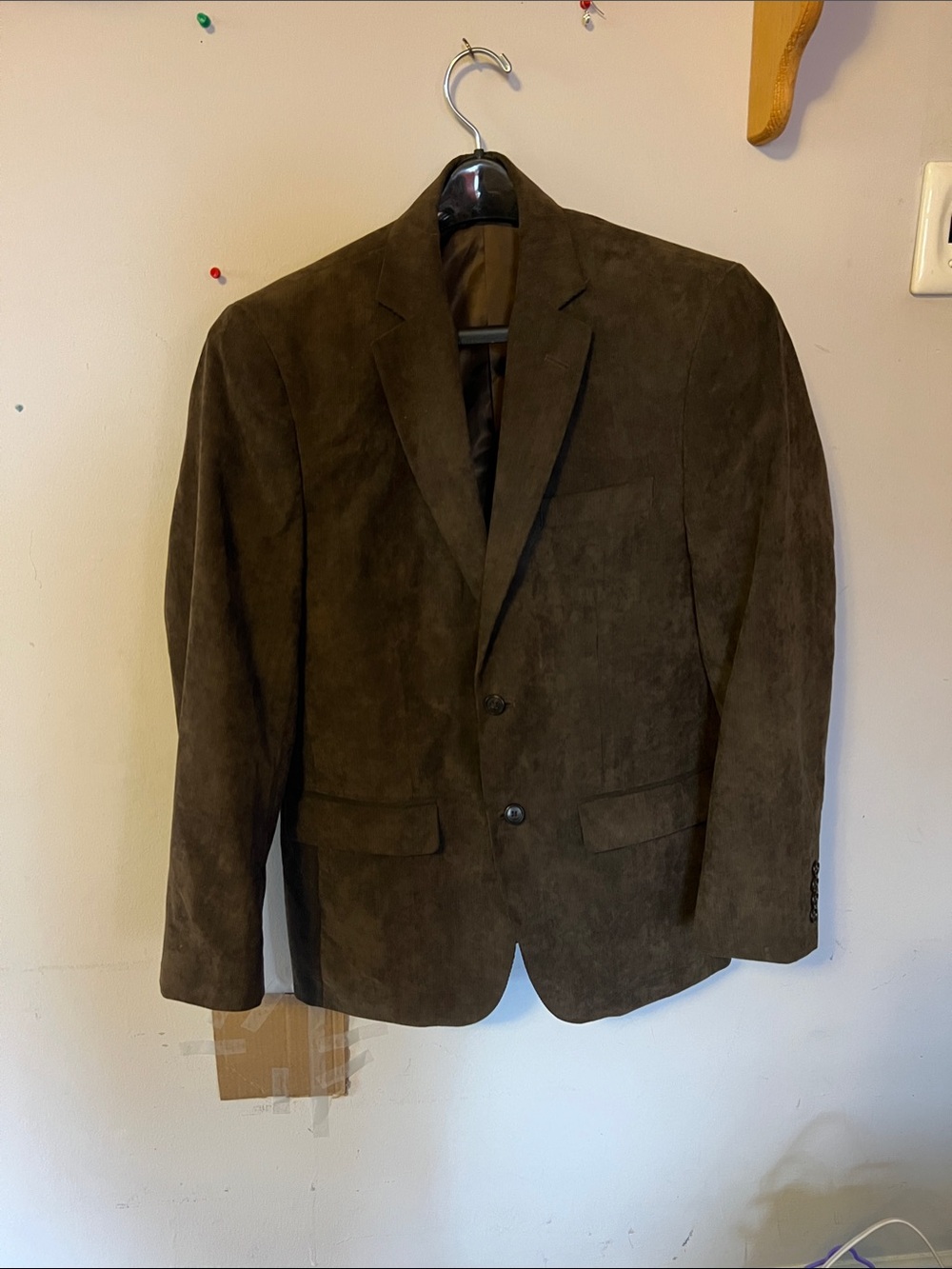 Jones New York Men's Brown Corduroy Blazer Sport Coat Jacket - Size 38R